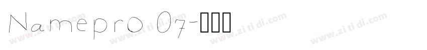 Namepro 07字体转换